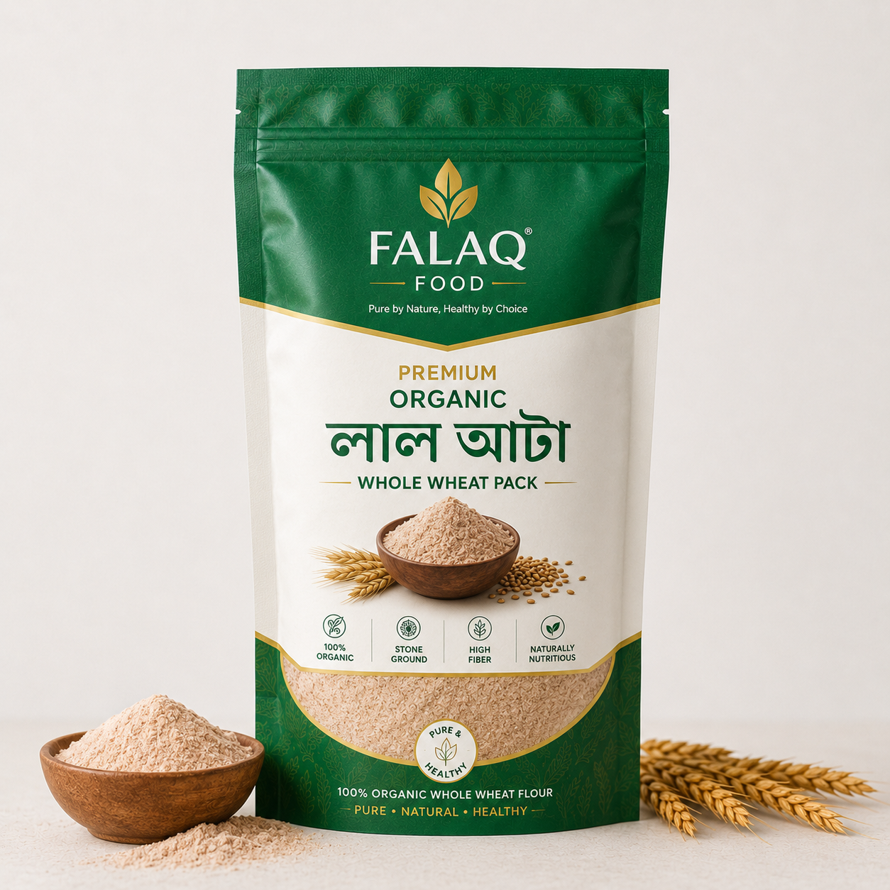 Organic লাল আটা Whole Wheat Pack | Falaq Food